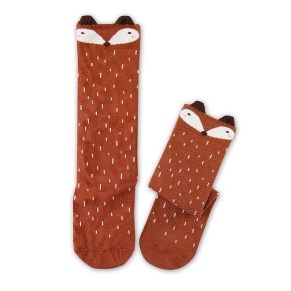 Eva & Elvin knee high Fox socks size Large 5-6 years - Picture 1 of 3